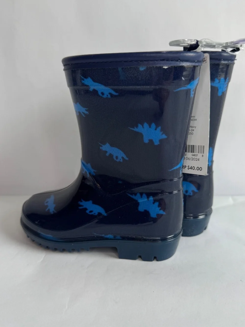 Carter's Little Toddler Boys Sz 6 DINOSAUR Waterproof RAIN BOOTS